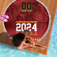 Custom Espana Campeon De Europa Beach Blanket Spain History Champions LT9 - Wonder Print Shop