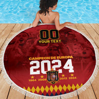 Custom Espana Campeon De Europa Beach Blanket Spain History Champions LT9 - Wonder Print Shop