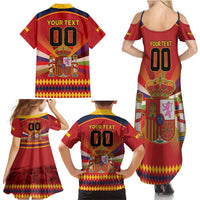 Custom Espana Campeon De Europa Family Matching Summer Maxi Dress and Hawaiian Shirt Spain History Champions - Wonder Print Shop