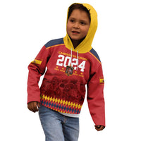 Custom Espana Campeon De Europa Kid Hoodie Spain History Champions - Wonder Print Shop