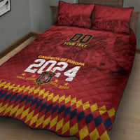 Custom Espana Campeon De Europa Quilt Bed Set Spain History Champions - Wonder Print Shop