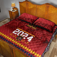 Custom Espana Campeon De Europa Quilt Bed Set Spain History Champions - Wonder Print Shop