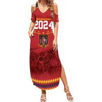 Custom Espana Campeon De Europa Summer Maxi Dress Spain History Champions - Wonder Print Shop