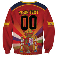 Custom Espana Campeon De Europa Sweatshirt Spain History Champions - Wonder Print Shop