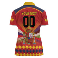 Custom Espana Campeon De Europa Women Polo Shirt Spain History Champions - Wonder Print Shop