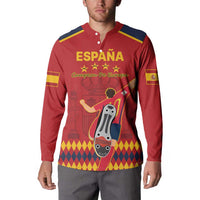 Custom Spain Euro 2024 Champions Button Sweatshirt La Roja Campeon De Europa LT9 - Wonder Print Shop
