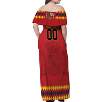 Custom Spain Euro 2024 Champions Family Matching Off Shoulder Maxi Dress and Hawaiian Shirt La Roja Campeon De Europa LT9 - Wonder Print Shop