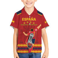 Custom Spain Euro 2024 Champions Family Matching Summer Maxi Dress and Hawaiian Shirt La Roja Campeon De Europa - Wonder Print Shop