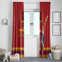 Custom Spain Euro 2024 Champions Window Curtain La Roja Campeon De Europa - Wonder Print Shop