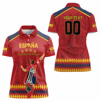 Custom Spain Euro 2024 Champions Women Polo Shirt La Roja Campeon De Europa - Wonder Print Shop