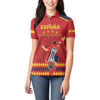 Custom Spain Euro 2024 Champions Women Polo Shirt La Roja Campeon De Europa - Wonder Print Shop
