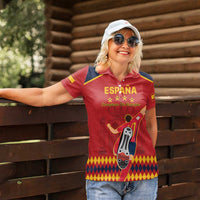Custom Spain Euro 2024 Champions Women Polo Shirt La Roja Campeon De Europa - Wonder Print Shop