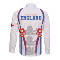 England Women Football Long Sleeve Button Shirt Three Lions Go World Cup 2023 - Wonder Print Shop