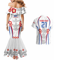 Custom England Women Football Couples Matching Mermaid Dress and Hawaiian Shirt Three Lions Go World Cup 2023 LT9 - Wonder Print Shop