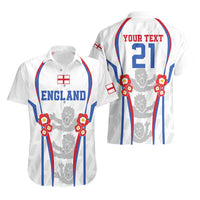 Custom England Women Football Hawaiian Shirt Three Lions Go World Cup 2023 - Wonder Print Shop