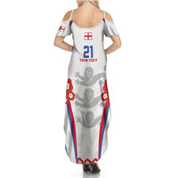 Custom England Women Football Summer Maxi Dress Three Lions Go World Cup 2023 - Wonder Print Shop