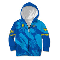 Sweden Women Football Kid Hoodie Blagult World Cup 2023 - Wonder Print Shop