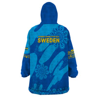 Sweden Women Football Wearable Blanket Hoodie Blagult World Cup 2023 - Wonder Print Shop