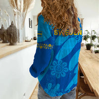 Sweden Women Football Women Casual Shirt Blagult World Cup 2023 - Wonder Print Shop