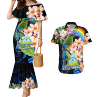 Nicaragua Couples Matching Mermaid Dress and Hawaiian Shirt Guardabarranco and Beauty Sacuanjoche Sprit LT9 - Wonder Print Shop