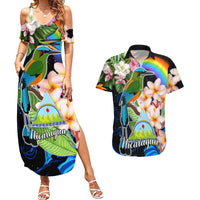 Nicaragua Couples Matching Summer Maxi Dress and Hawaiian Shirt Guardabarranco and Beauty Sacuanjoche Sprit LT9 - Wonder Print Shop