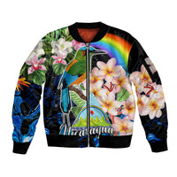 Nicaragua Sleeve Zip Bomber Jacket Guardabarranco and Beauty Sacuanjoche Sprit - Wonder Print Shop