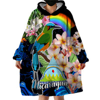 Nicaragua Wearable Blanket Hoodie Guardabarranco and Beauty Sacuanjoche Sprit - Wonder Print Shop