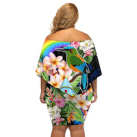 Personalised Nicaragua Off Shoulder Short Dress Guardabarranco and Beauty Sacuanjoche Sprit - Wonder Print Shop