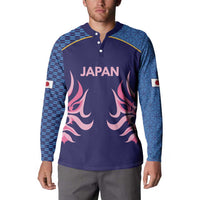 Twenty20 Japan Cricket Custom Button Sweatshirt Retro Blue Version - Wonder Print Shop