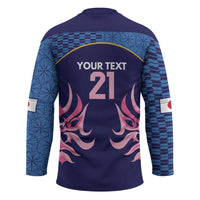 Twenty20 Japan Cricket Custom Hockey Jersey Retro Blue Version - Wonder Print Shop