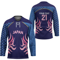 Twenty20 Japan Cricket Custom Hockey Jersey Retro Blue Version - Wonder Print Shop