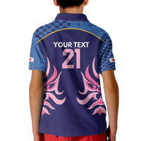 Twenty20 Japan Cricket Custom Kid Polo Shirt Retro Blue Version - Wonder Print Shop
