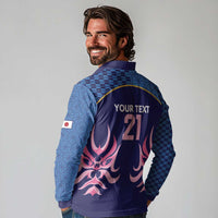 Twenty20 Japan Cricket Custom Long Sleeve Polo Shirt Retro Blue Version - Wonder Print Shop