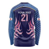 Twenty20 Japan Cricket Custom Long Sleeve Shirt Retro Blue Version - Wonder Print Shop
