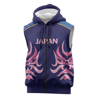 Twenty20 Japan Cricket Custom Sleeveless Zip Hoodie Retro Blue Version - Wonder Print Shop