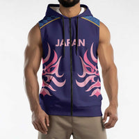 Twenty20 Japan Cricket Custom Sleeveless Zip Hoodie Retro Blue Version - Wonder Print Shop