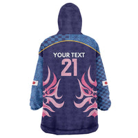 Twenty20 Japan Cricket Custom Wearable Blanket Hoodie Retro Blue Version - Wonder Print Shop