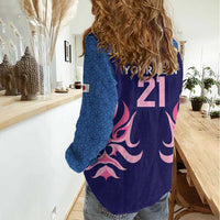 Twenty20 Japan Cricket Custom Women Casual Shirt Retro Blue Version - Wonder Print Shop