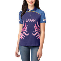 Twenty20 Japan Cricket Custom Women Polo Shirt Retro Blue Version - Wonder Print Shop