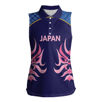 Twenty20 Japan Cricket Custom Women Sleeveless Polo Shirt Retro Blue Version - Wonder Print Shop