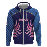 Twenty20 Japan Cricket Custom Zip Hoodie Retro Blue Version - Wonder Print Shop