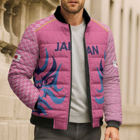 Twenty20 Japan Cricket Custom Bomber Puffer Jacket Retro Pink Version - Wonder Print Shop