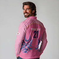 Twenty20 Japan Cricket Custom Long Sleeve Polo Shirt Retro Pink Version - Wonder Print Shop
