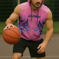 Twenty20 Japan Cricket Custom Sleeveless Zip Hoodie Retro Pink Version - Wonder Print Shop
