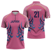 Twenty20 Japan Cricket Custom Zipper Polo Shirt Retro Pink Version - Wonder Print Shop