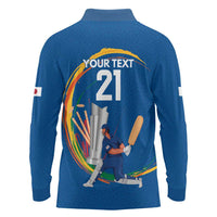 Custom Cricket Japan East Asia-Pacific Long Sleeve Polo Shirt Japan Momentum Unleashed - Wonder Print Shop