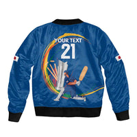 Custom Cricket Japan East Asia-Pacific Sleeve Zip Bomber Jacket Japan Momentum Unleashed - Wonder Print Shop