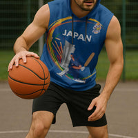 Custom Cricket Japan East Asia-Pacific Sleeveless Hoodie Japan Momentum Unleashed - Wonder Print Shop