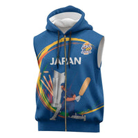 Custom Cricket Japan East Asia-Pacific Sleeveless Zip Hoodie Japan Momentum Unleashed - Wonder Print Shop