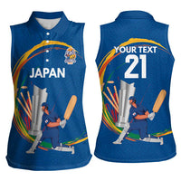 Custom Cricket Japan East Asia-Pacific Women Sleeveless Polo Shirt Japan Momentum Unleashed - Wonder Print Shop